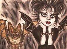 80's Goth Faery Art Print 4 x 6 Gothic Collectible Bat Wings Fairy The Cure picture