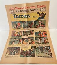 Tarzan On The Warpath Comic Strip Page Edgar Rice Burroughs Hal Foster Vtg 1930s picture