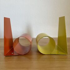 Vintage MCM Metal Coil Bookends picture