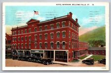 eStampsNet - Hotel Windham Bellows Falls VT Old 1920 Cars Postcard  picture