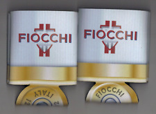 2 Rare FIOCCHI ITALY 12 Gauge Ammo LOGO Foam Beer Koozies Can or Bottle UNUSED picture