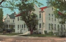 Williams Private Sanatorium Macon Georgia GA Nurses Home 1913 Postcard picture