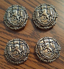 Lot Of 4 Vintage Metal Button Covers with Lion Design picture
