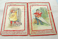 R.Tuck & Sons--Lot of Two (2) Valentine Post Cards-SGD 