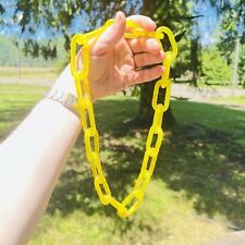 Heady Glass Chain With Signature Clasps Solar Flaire Yellow UV Glows Like Fire picture