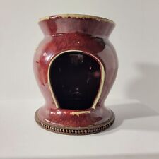 PartyLite Moroccan Spice Aroma Wax Melt Warmer Red Burgundy Tea Light Burner picture