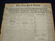 1920 JULY 3 NEW YORK TIMES - M'ADOO LEADS, 289 VOTES ON SECOND BALLOT - NT 9319 picture