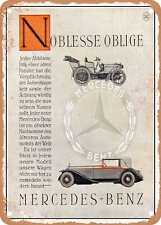 METAL SIGN - 1929 Mercedes-Benz Noblesse Oblige Vintage Ad picture
