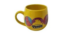 Peeps Brand Just Born Inc Yellow Coffee Mug Multicolored Bunnies & Chicks Easter picture