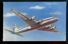 North American Airlines Skymaster Prop Plane Historic Vintage Postcard M1240a picture