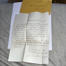 Antique 1859 Pre Civil War Era Recommendation Letter Jacksonville Female Academy picture