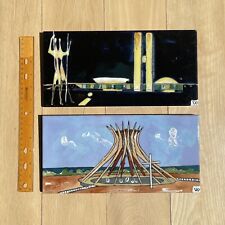 Oscar Niemeyer Brasilia | Hand-Painted Tiles | Modern Architecture MCM picture
