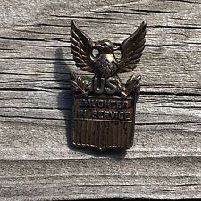 Daughter In Service Pin WW2 Era US Military Army Homefront Sweetheart RARE Vtg picture
