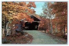 c1950's Greetings From Upper Perkiomen Valley, Covered Bridge Vintage  Postcard picture