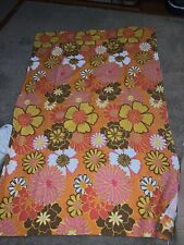 Vintage 60’s 70’s Flower Curtain Pair/ Set 33x47 Groovy picture