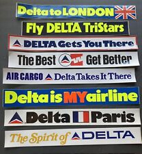 (8) never used vintage Delta Air Lines bumper stickers from the 70's/80's picture