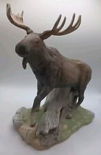 Homco Masterpiece Porcelain Timberland Moose 1995 Figurine  picture
