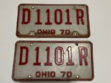 Vintage 1970 OHIO License Plate Set (see description) picture