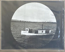 RARE Antique Original Photograph Black & White Photo “The Swan” Boat Montana USA picture