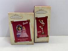 Set of 2 Hallmark Barbie Keepsake Ornaments Christmas Tree Vintage Mattel picture