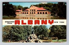 Albany NY-New York, General Banner Greetings Washington Park, Vintage Postcard picture