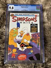 Simpsons Comics 1 CGC 9.8 white pages, Bongo Comics,  pull-out poster 1993 picture