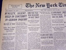 1938 MAY 19 NEW YORK TIMES - M' NULTY SILENT, HELD IN CONTEMPT IN GERSON- NT 687 picture