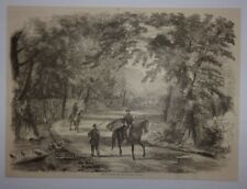 1866 Bridge Across the Chickahominy Swamp (Civil War) Engraving picture