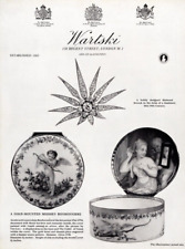 1968 WARTSKI / MEISSEN BONBONNIERE PRINT AD, DIAMOND BROOCH, PORCELAIN, PRINT AD picture