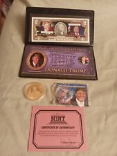 DONALD TRUMP President 2016 Election $2 Bill US Gold Coin And Inauguration Coin picture