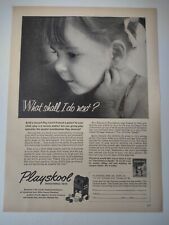 Playskool Educational Toys What Shall I Do Next Vintage 1950s Print Ad picture