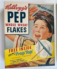 Vintage 1950s KELLOGG'S PEP CEREAL BOX BASEBALL 12 Ounce Box Variation picture