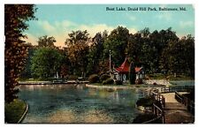 Antique Boat Lake, Druid Hill Park, Baltimore, MD Postcard picture