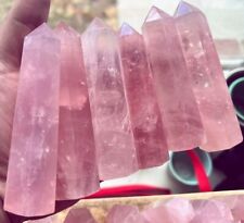 Natural Crystal Tower, healing crystals, rose quartz point for home decoration picture