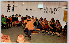 c1960s Eskimo Dance Kotzebue Alaska Natives Vintage Postcard picture