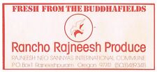 GENUINE CRATE LABEL BOX OREGON 1982 BHAGWAN SHREE RAJNEESH RAJNEESHPURAM R7926  picture