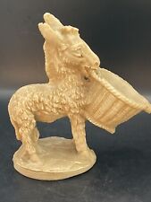 Vintage Carved Mexico Burro with Basket picture