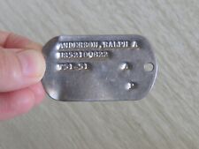 VTG 1951 Air Force Military Dog Tag Silver Bent T51-51 READ picture