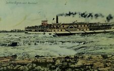 C.1900-08 Hand Colored Steamer Sovereign Lachine Rapids, Montreal Postcard P108 picture