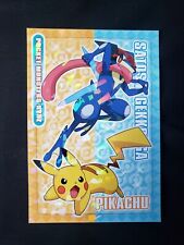 Greninja & Pikachu Nintendo Japanese Holo Pokémon Bromide Card picture