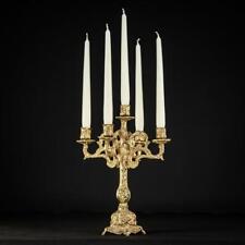 Candelabra Bronze Candle Holder Baroque Gilded French Vintage 5 Lights 13