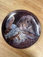 Footloose Collector Plate Bunny Tales Vivi Crandall Rabbit Bradford picture