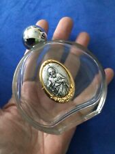 LG HOLY WATER Glass Bottle Saint St JUDE Protection Saint Medal 4oz Empty picture