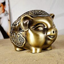 Pig Shape Cigar Cigarette Ash Tray Windproof Metal Ashtray with Lid Home Deocr picture