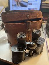 Antique Bausch & Lomb WW1 USA leather Binoculars Case with deraisme militaire picture
