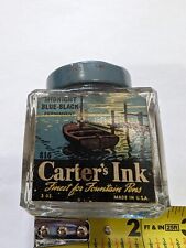 Vintage Carter's Ink For Fountain Pens Washable Blue Empty Jar  picture