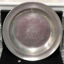 Antique American Pewter Deep Dish Charger 13