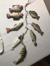 Wooden Fish (8) Stringer Man Cave Painted picture