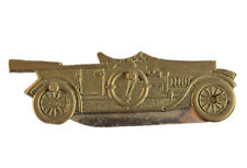Vintage Old Jalopy Tumbling Car Brass Pocket Knife Single Blade Stainless Steel picture
