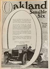 Print Ad Oakland Sensible Six Oakland Motor Company Pontiac Michigan 1917 #0088 picture
